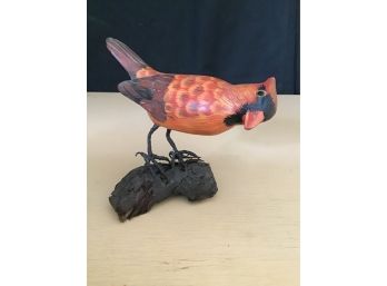 Carved Cardinal, Wooden -  4.75H