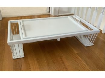 White Bed Tray With Removable Tray