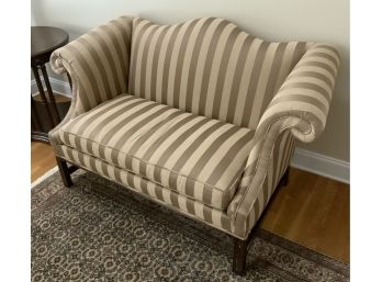 Like New Rolled Arm Love Seat