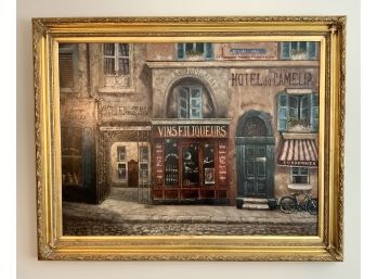 Large Oil Painting ~ Italian Street Scene ~