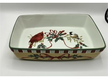 Lenox Lasagna Pan ~ Winter Greetings ~