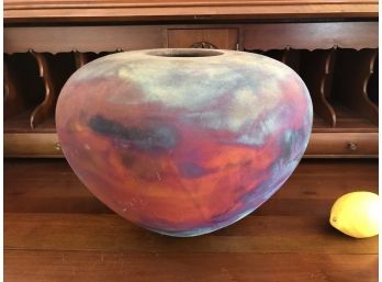 Les Mitchell Raku Vessel