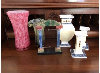 Villeroy & Boch Classical Porcelain, Blown Glass  Vases And Picture Frame