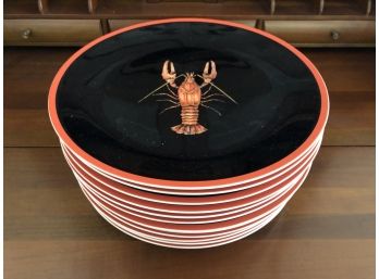 Villeroy & Boch Porcelaine Crayfish Dinner Plates - Set Of 12