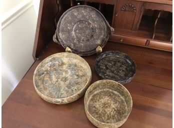 4 Hand Thrown Pottery Pieces - Signed