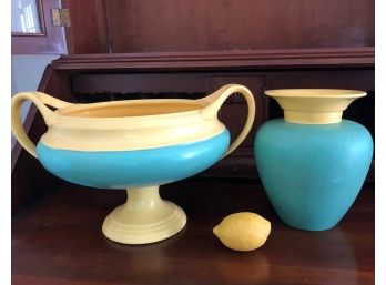 Decorative Porcelain Urn-shaped Pedestal Bowl And Vase - Villeroy & Boch