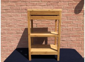 Small Bamboo Table With Lidded Top - Great For Spa Bath Look