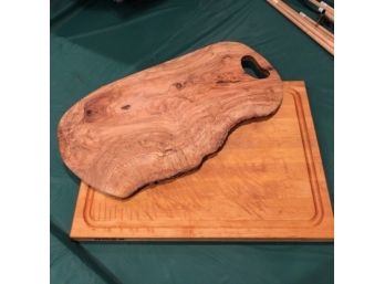 Large John Boos Hard Rock Maple Cutting Board Plus Live Edge Handcrafted Charcuterie Board