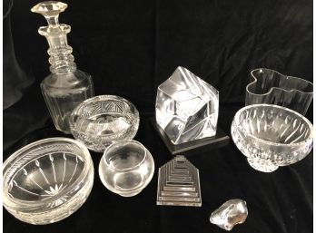 Assorted Crystal Collection Including Waterford, Alvar Aalto, V&b And Colle Crystal