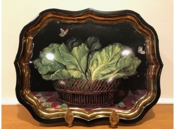 Ian Logan London Hand Painted Tole Tray - Vintage Look