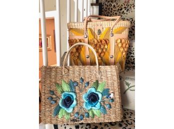 Chic Bahamian Style Straw Handbags