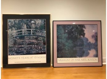 Monet - 2 Large Nicely Framed And Matted Posters