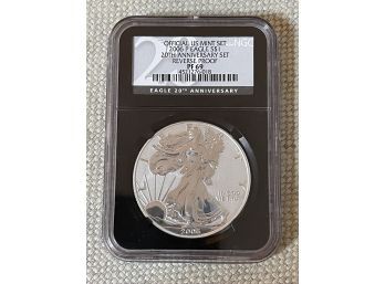 2006 Silver Eagle 1 Oz Bullion Coin PF69 NGC Reverse Proof 20th Anniversary Set