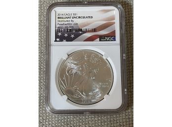 2014 Silver Eagle 1 Oz Bullion Coin Brilliant Uncirculated NGC