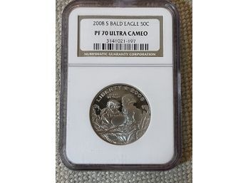2008 Bald Eagle Half Dollar PF70 NGC Proof Coin 2