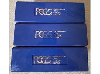 3 PCGS Empty Boxes Each Holds 20 Graded Coins