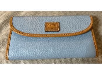 New In Box With Tags Dooney & Bourke Blue Pebbled Leather Wallet