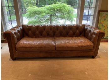 Large Tuft Leather Sofa