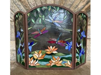 Stained Glass Fireplace Screen