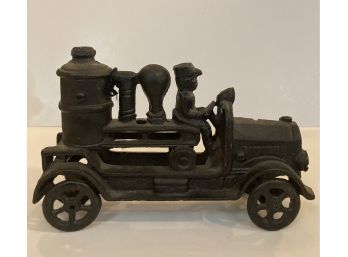 Vintage Cast Iron Steam Powered Fire Pumper Truck