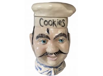 Vintage McCoy Blue Eyed Chef Cookie Jar