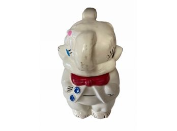 Vintage USA Double Sided Boy-Girl Teddy Bear Cookie Jar