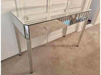 Sleek MCM Mirrored Vanity Table