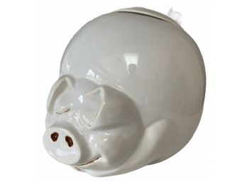 Vintage White Pig Cookie Jar