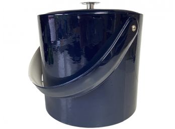 Vintage Navy Patent Vinyl Ice Bucket By Georges Briard