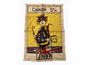 1960s Mod Carnaby Street  Linen Dish Towel