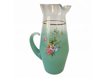 Blendo Stenciled Flower Pitcher 12' Tall