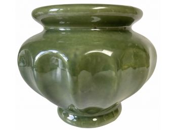 Vintage Green Round Haeger Vase USA