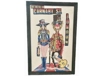 1960s Mod Carnaby Street Poster - Signed Hans 22' X 32'