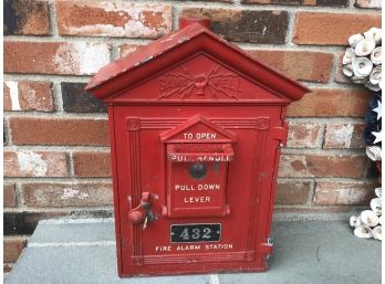 Vintage Gamewell Fire Alarm Station Or Call Box Patented 1924