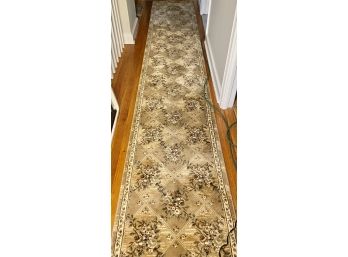 Six Tan And Floral Carpet Runners Of Various Sizes (See Description For All Sizes)