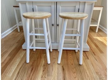 Two Round Top Stools