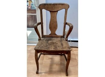 Antique Hardwood Birthing Chair