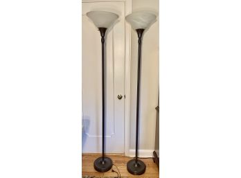 Three Torchiere Floor Lamps (Please Read Description)