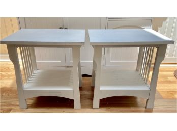 Pair Of Small Two Tier End Tables