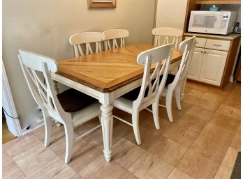 Farmhouse Style Table With Six Chairs