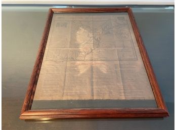 Antiqued Print Map Of Revolutionary War Battlefields 1776-1781