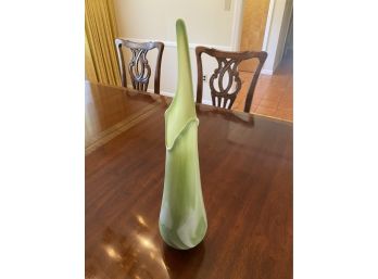 MCM Green Art Glass Vase