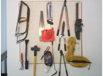 Two Walls Of Tools (See Additional Photos For All Items)
