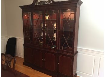 Councill Two Piece Chippendale Mahogany Breakfront China Hutch