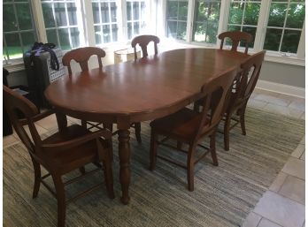 Canadel Solid Maple Dining Table And Six Chairs