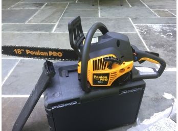 Poulan Pro 18' Chain Saw In Carry Case