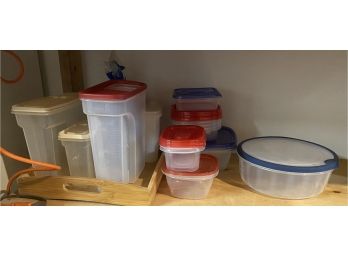 Large Lot Of Plastic Storage Containers