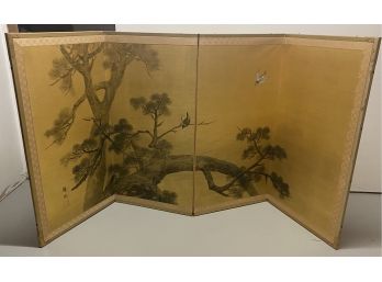 Four Panel Oriental Screen