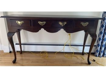 Mahogany Three Drawer Console