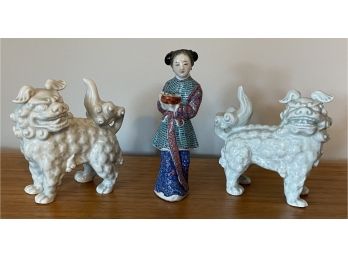 Foo Dogs And Figure- Stafford Japan